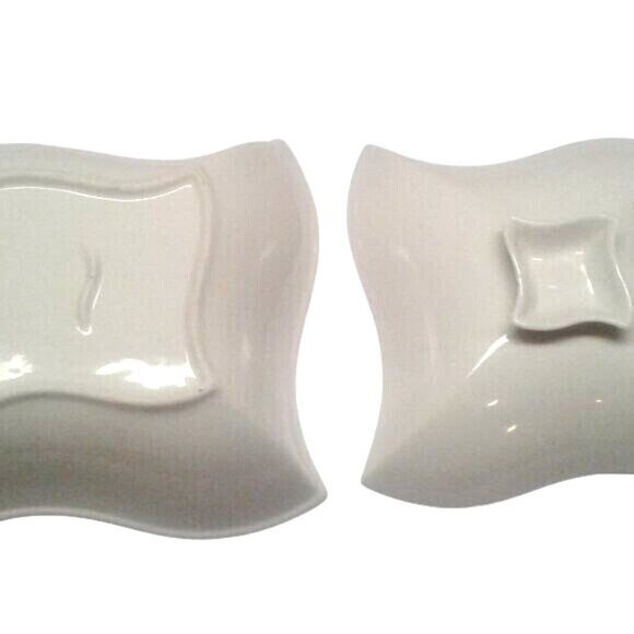 Godinger Siena White Ceramic 1 quart Covered Serving Dish Lid Casserole Chafing - Picture 5 of 6